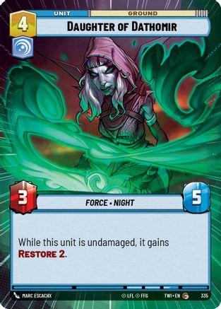 Daughter of Dathomir (Hyperspace) (335) [Twilight of the Republic] Star Wars: Unlimited Single Disney