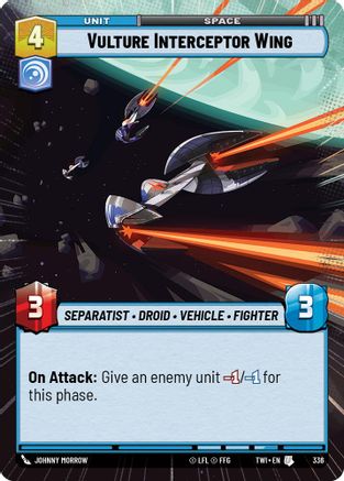 Vulture Interceptor Wing (Hyperspace) (336) [Twilight of the Republic] Foil Star Wars: Unlimited Single Disney