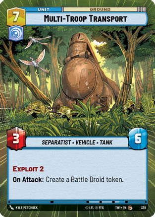 Multi-Troop Transport (Hyperspace) (339) [Twilight of the Republic] Foil Star Wars: Unlimited Single Disney