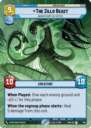The Zillo Beast - Awoken From The Depths (Hyperspace) (340) [Twilight of the Republic] Foil Star Wars: Unlimited Single Disney