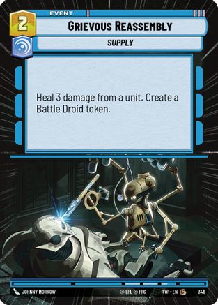 Grievous Reassembly (Hyperspace) (346) [Twilight of the Republic] Foil Star Wars: Unlimited Single Disney