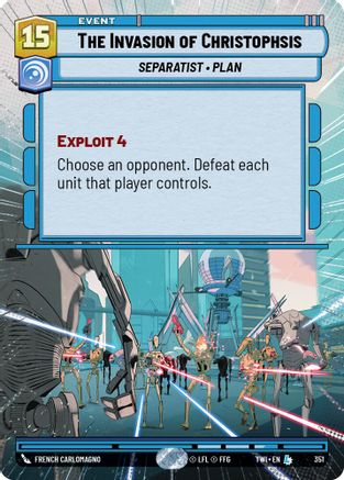 The Invasion of Christophsis (Hyperspace) (351) [Twilight of the Republic] Star Wars: Unlimited Single Disney