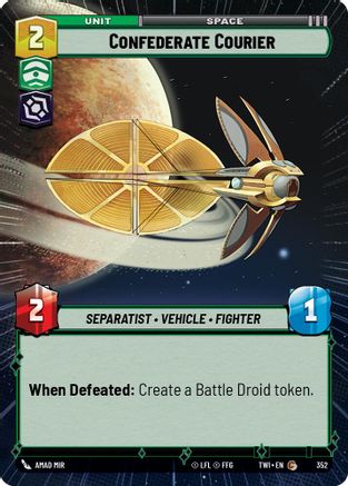 Confederate Courier (Hyperspace) (352) [Twilight of the Republic] Foil Star Wars: Unlimited Single Disney