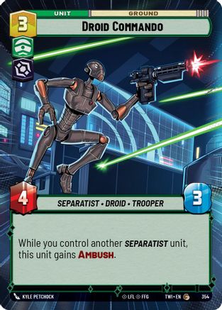 Droid Commando (Hyperspace) (354) [Twilight of the Republic] Star Wars: Unlimited Single Disney