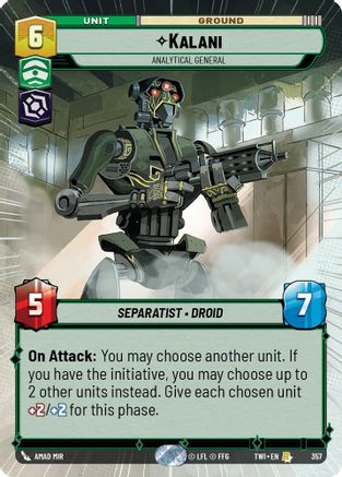 Kalani - Analytical General (Hyperspace) (357) [Twilight of the Republic] Star Wars: Unlimited Single Disney