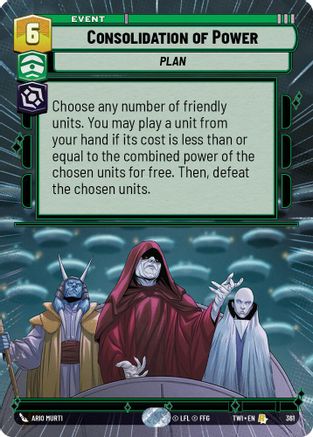 Consolidation of Power (Hyperspace) (361) [Twilight of the Republic] Star Wars: Unlimited Single Disney