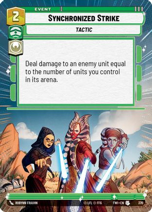 Synchronized Strike (Hyperspace) (370) [Twilight of the Republic] Foil Star Wars: Unlimited Single Disney