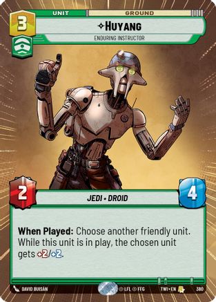 Huyang - Enduring Instructor (Hyperspace) (380) [Twilight of the Republic] Foil Star Wars: Unlimited Single Disney