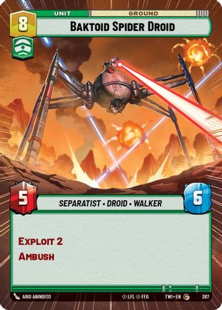 Baktoid Spider Droid (Hyperspace) (387) [Twilight of the Republic] Star Wars: Unlimited Single Disney
