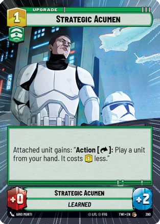 Strategic Acumen (Hyperspace) (390) [Twilight of the Republic] Foil Star Wars: Unlimited Single Disney