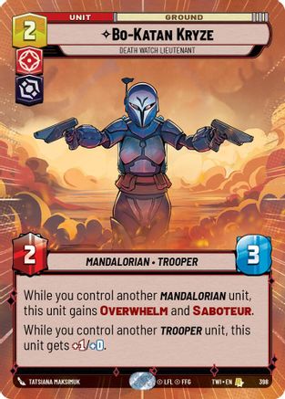 Bo-Katan Kryze - Death Watch Lieutenant (Hyperspace) (398) [Twilight of the Republic] Foil Star Wars: Unlimited Single Disney