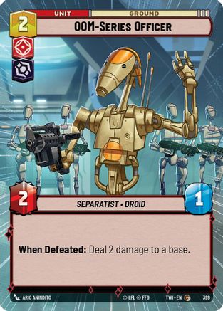 OOM-Series Officer (Hyperspace) (399) [Twilight of the Republic] Star Wars: Unlimited Single Disney