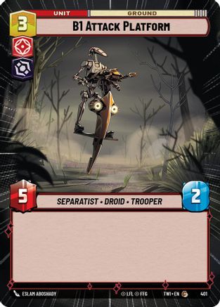 B1 Attack Platform (Hyperspace) (401) [Twilight of the Republic] Foil Star Wars: Unlimited Single Disney