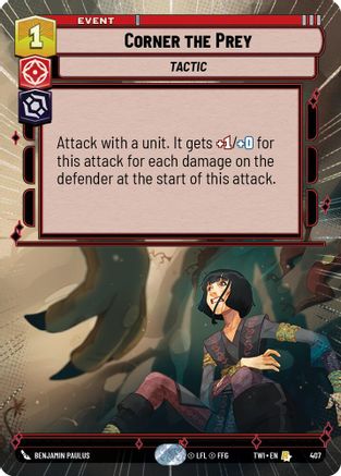 Corner the Prey (Hyperspace) (407) [Twilight of the Republic] Foil Star Wars: Unlimited Single Disney