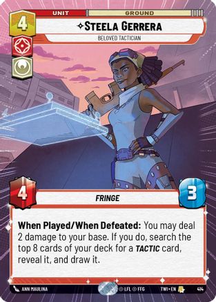 Steela Gerrera - Beloved Tactician (Hyperspace) (414) [Twilight of the Republic] Star Wars: Unlimited Single Disney