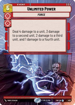 Unlimited Power (Hyperspace) (423) [Twilight of the Republic] Star Wars: Unlimited Single Disney