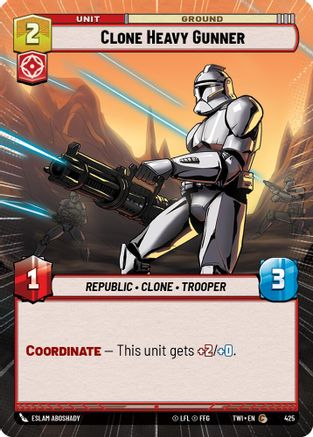 Clone Heavy Gunner (Hyperspace) (425) [Twilight of the Republic] Star Wars: Unlimited Single Disney