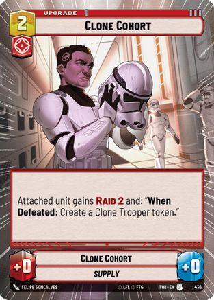 Clone Cohort (Hyperspace) (436) [Twilight of the Republic] Foil Star Wars: Unlimited Single Disney