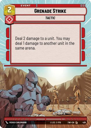 Grenade Strike (Hyperspace) (438) [Twilight of the Republic] Star Wars: Unlimited Single Disney