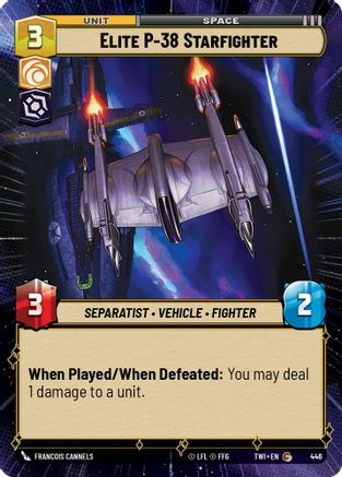 Elite P-38 Starfighter (Hyperspace) (446) [Twilight of the Republic] Foil Star Wars: Unlimited Single Disney