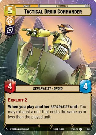 Tactical Droid Commander (Hyperspace) (449) [Twilight of the Republic] Star Wars: Unlimited Single Disney