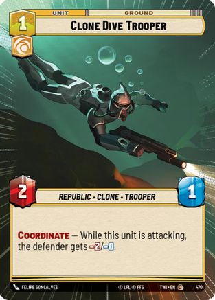 Clone Dive Trooper (Hyperspace) (470) [Twilight of the Republic] Foil Star Wars: Unlimited Single Disney