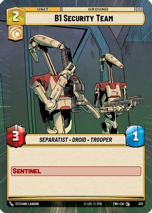 B1 Security Team (Hyperspace) (472) [Twilight of the Republic] Foil Star Wars: Unlimited Single Disney