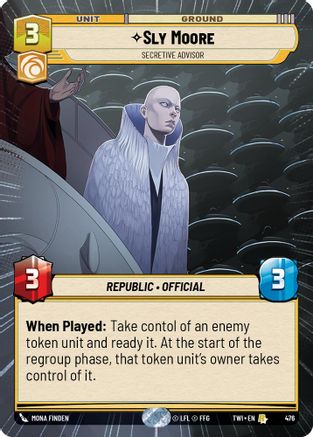 Sly Moore - Secretive Advisor (Hyperspace) (476) [Twilight of the Republic] Foil Star Wars: Unlimited Single Disney