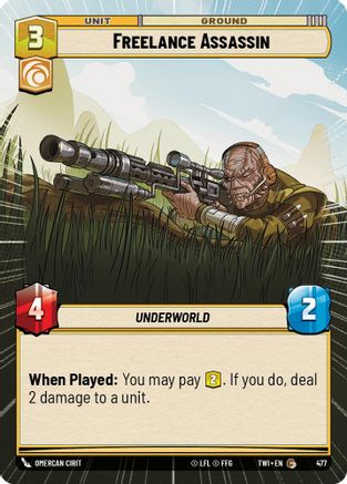 Freelance Assassin (Hyperspace) (477) [Twilight of the Republic] Star Wars: Unlimited Single Disney