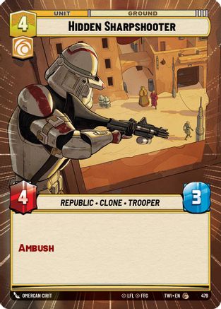 Hidden Sharpshooter (Hyperspace) (479) [Twilight of the Republic] Foil Star Wars: Unlimited Single Disney