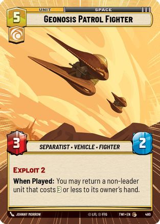 Geonosis Patrol Fighter (Hyperspace) (480) [Twilight of the Republic] Foil Star Wars: Unlimited Single Disney
