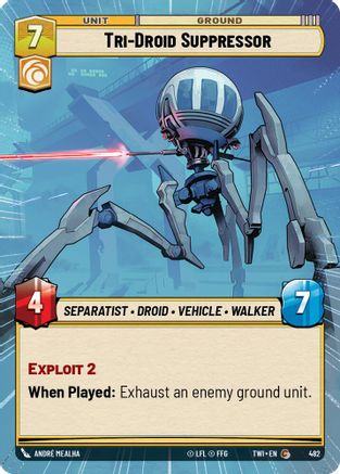 Tri-Droid Suppressor (Hyperspace) (482) [Twilight of the Republic] Foil Star Wars: Unlimited Single Disney