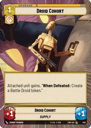 Droid Cohort (Hyperspace) (483) [Twilight of the Republic] Foil Star Wars: Unlimited Single Disney