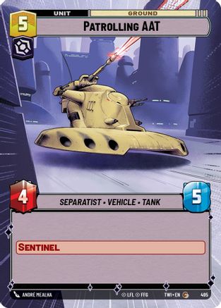Patrolling AAT (Hyperspace) (495) [Twilight of the Republic] Star Wars: Unlimited Single Disney