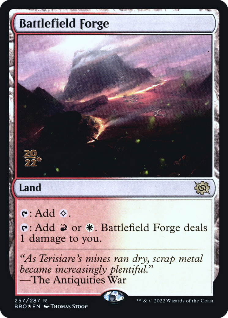 Battlefield Forge (PRE-257) [The Brothers' War Promos] Foil MTG Single Wizards of the Coast