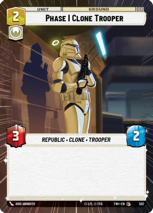 Phase I Clone Trooper (Hyperspace) (502) [Twilight of the Republic] Foil Star Wars: Unlimited Single Disney