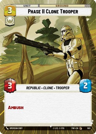 Phase II Clone Trooper (Hyperspace) (503) [Twilight of the Republic] Foil Star Wars: Unlimited Single Disney
