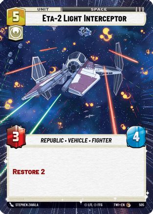 Eta-2 Light Interceptor (Hyperspace) (505) [Twilight of the Republic] Foil Star Wars: Unlimited Single Disney