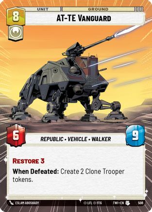 AT-TE Vanguard (Hyperspace) (508) [Twilight of the Republic] Star Wars: Unlimited Single Disney