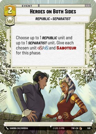 Heroes on Both Sides (Hyperspace) (509) [Twilight of the Republic] Foil Star Wars: Unlimited Single Disney