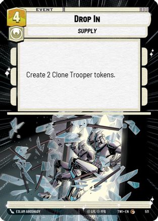 Drop In (Hyperspace) (511) [Twilight of the Republic] Star Wars: Unlimited Single Disney