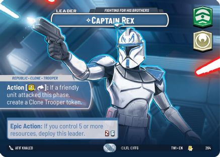 Captain Rex - Fighting For His Brothers (Showcase) (264) [Twilight of the Republic] Foil Star Wars: Unlimited Single Disney
