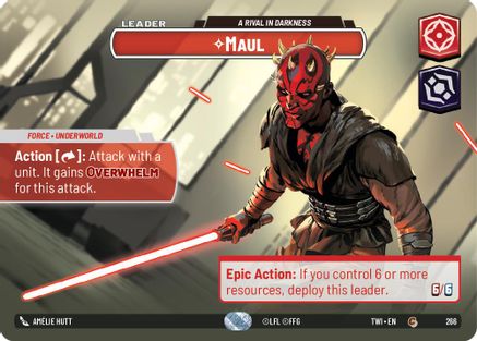 Maul - A Rival in Darkness (Showcase) (266) [Twilight of the Republic] Star Wars: Unlimited Single Disney