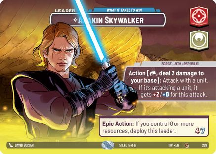 Anakin Skywalker - What it Takes to Win (Showcase) (269) [Twilight of the Republic] Star Wars: Unlimited Single Disney