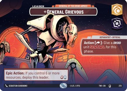 General Grievous - General of the Droid Armies (Showcase) (272) [Twilight of the Republic] Star Wars: Unlimited Single Disney