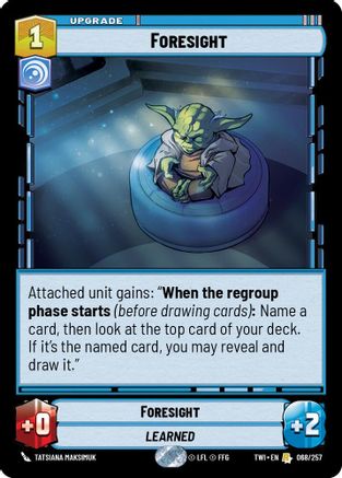 Foresight (068/257) [Twilight of the Republic] Foil Star Wars: Unlimited Single Disney