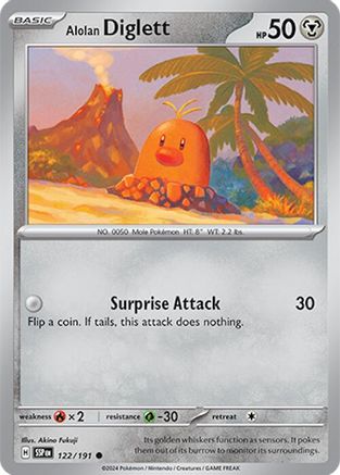 Alolan Diglett (122) - [SV: Surging Sparks] Reverse Holofoil Pokemon Single Pokémon