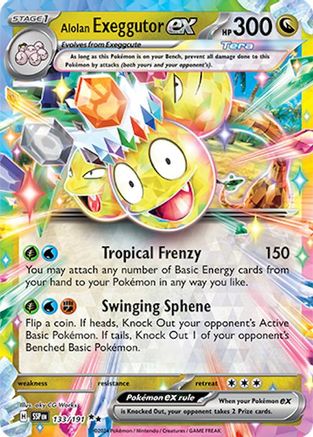 Alolan Exeggutor ex - 133/191 Holofoil [SV: Surging Sparks] Pokemon Single Pokémon