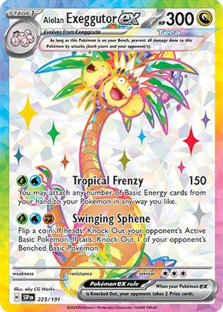 Alolan Exeggutor ex - 225/191 (225) - [SV: Surging Sparks] Holofoil Pokemon Single Pokémon