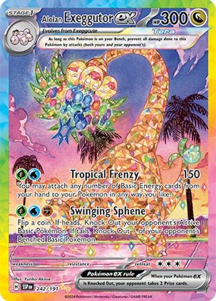 Alolan Exeggutor ex - 242/191 (242) - [SV: Surging Sparks] Holofoil Pokemon Single Pokémon